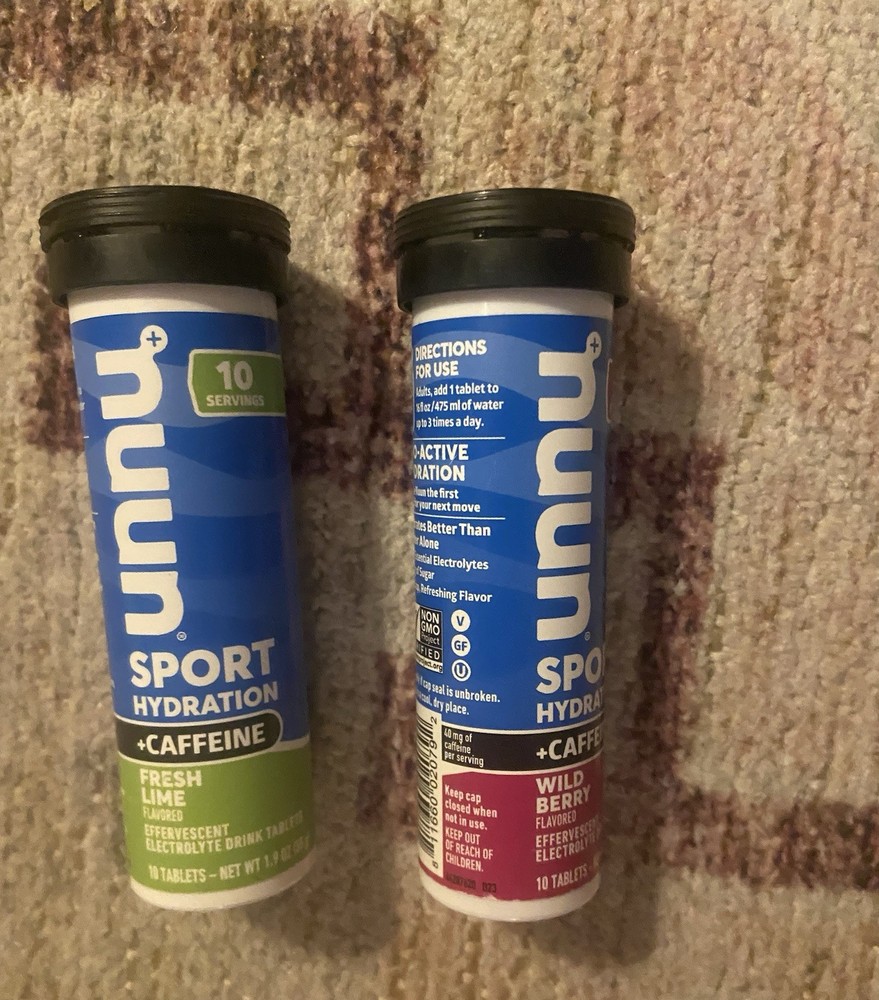 Nuun Energy Electrolyte Drink Tablets Berry Blast & Fresh Lime  Hydration Boost