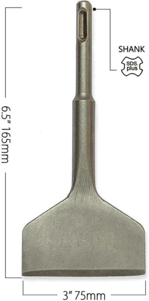 3" Wide SDS Plus Chisel, Tile Removal Tool, SDS Chisel Drill Bit, Wall and Fl...