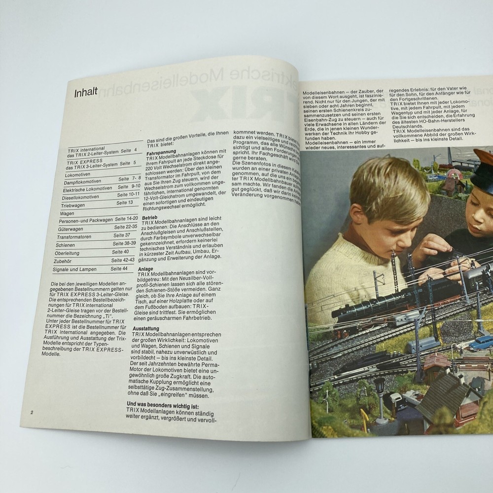 Trix Electric Model Train Railway Catalog 1966 German with Insert