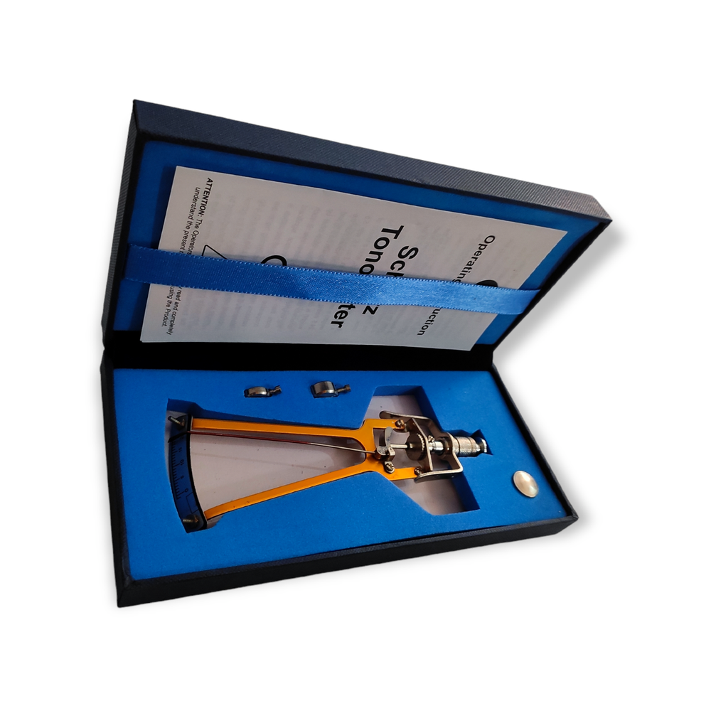 Schiotz Tonometer For Eye Examination With Three Weight & Instruction Manual