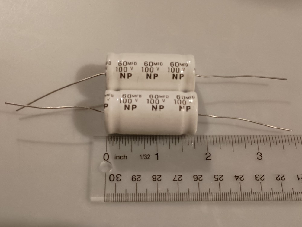2x 60 uf 100v Np Electrolytic Capacitor For Speaker Crossover