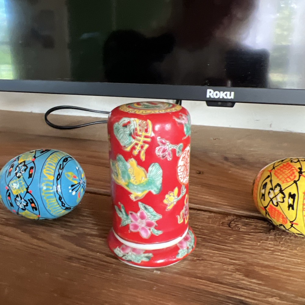 Oriental Match Stick Holder, Vintage