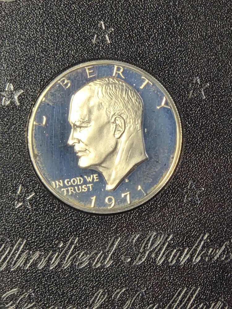 1971-S Eisenhower Proof Dollar "Brown Box" 40% SILVER!!