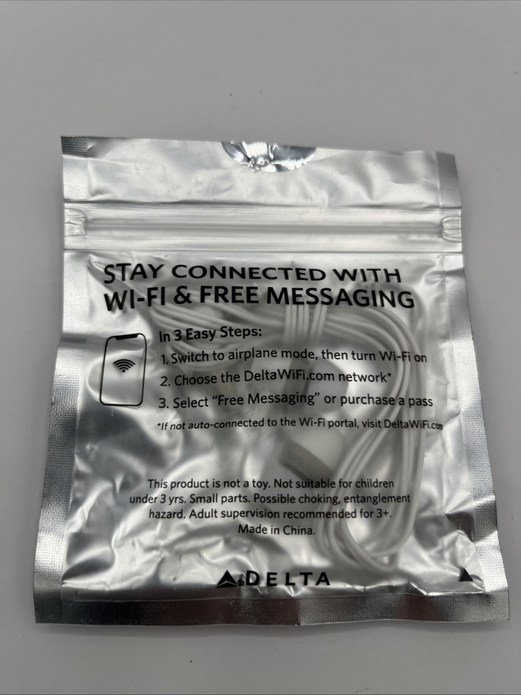 NEW Delta Airlines Earbuds (In-Flight Offering)
