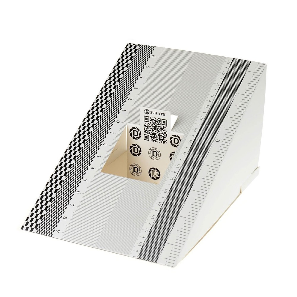 2 Pack Lens Focus Calibration Tool, Alignment Ruler, Folding Card, DSLR, Camera