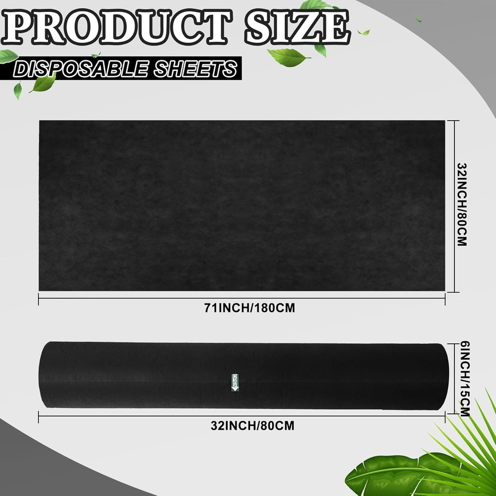 2 Rolls 100 Pcs Disposable Massage Table Roll 32" X 71" Spa Bed Sheets Non-Woven