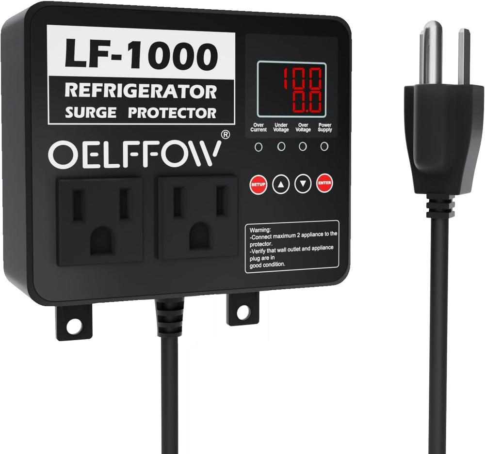 Refrigerator Surge Protector Time Delay and Real-Time Display Voltage Protector