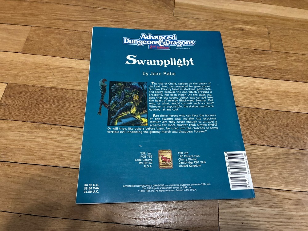 Advanced Dungeons & Dragons 2e Swamplight TSR Original