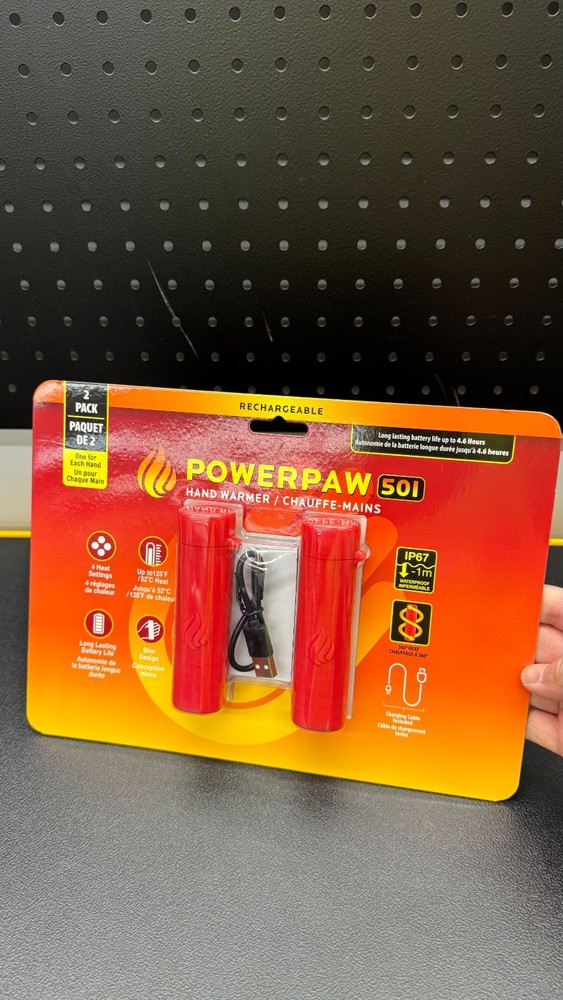 POWERPAW 501 Rechargeable Hand Warmer, 2-pack