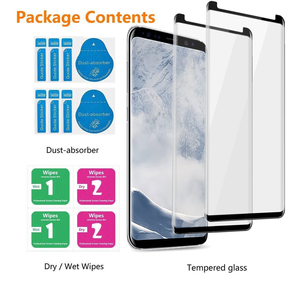 For Samsung Galaxy S9 /Plus / S8 Plus Note 8 9 Screen Protector Tempered Glass