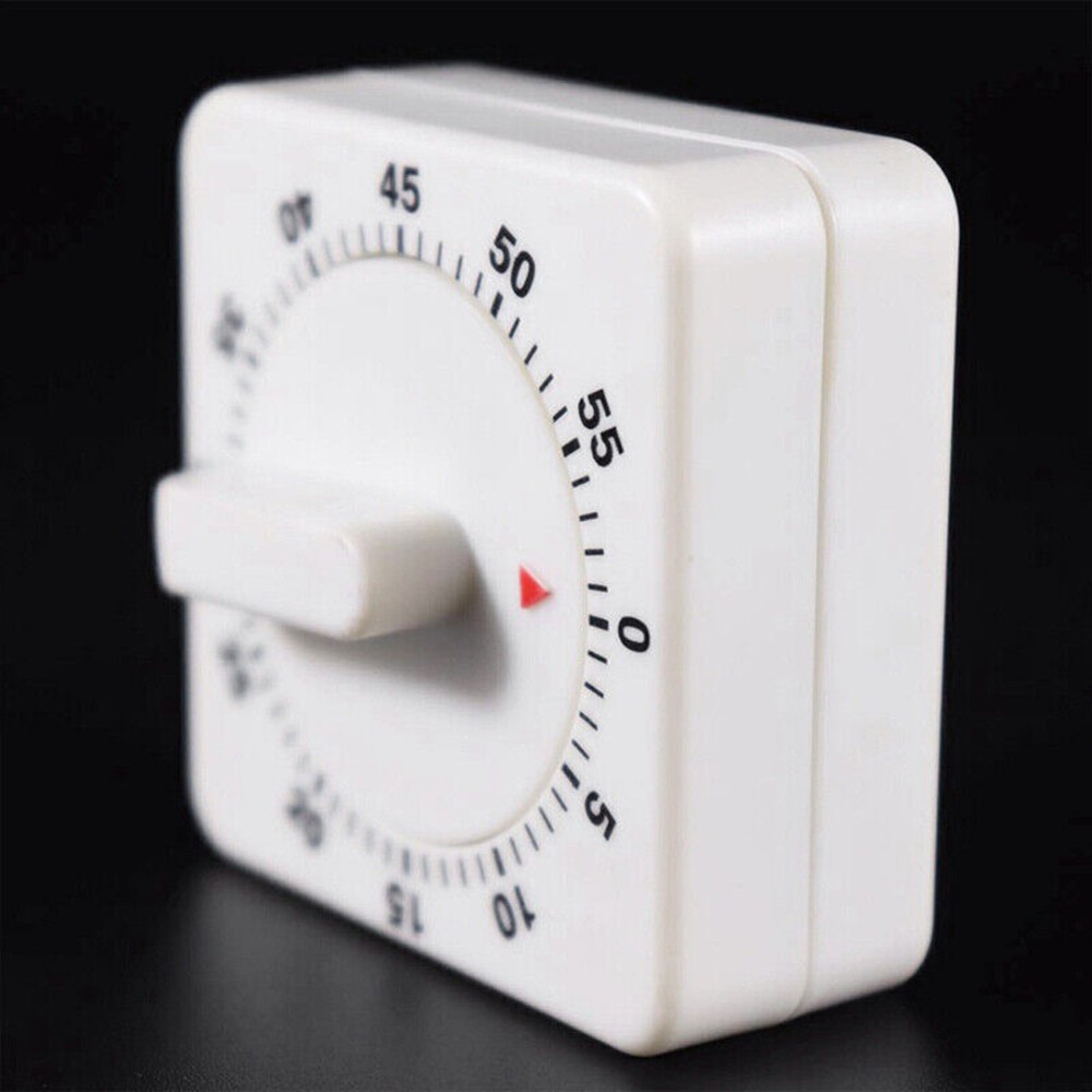 60 Minutes Timing Range Square Mechanical Timer Kitchen Cooking Alarm Tool