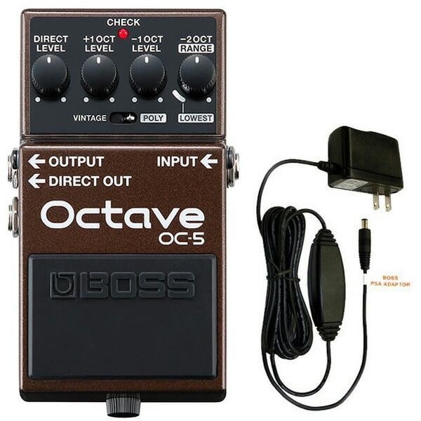 BOSS OC-5 Octave + AC Adapter PSA-100S2 Set