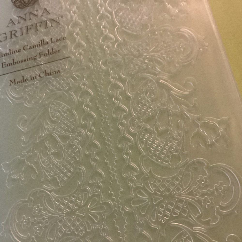 Anna Griffin Slimline Camilla Lace Embossing Folder