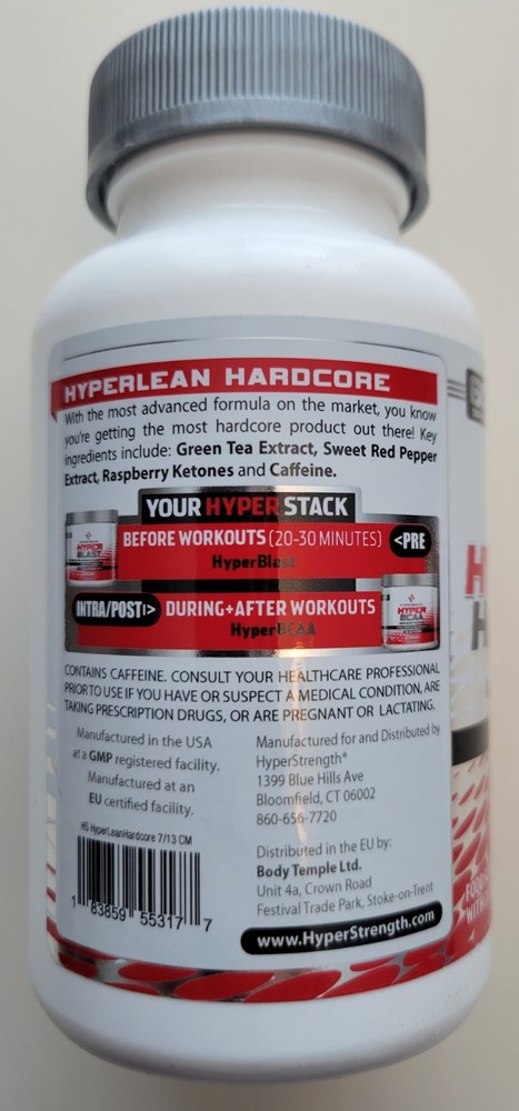 Hyperstrength - Hyperlean Hardcore - Advanced Formula - Exp 06/2026