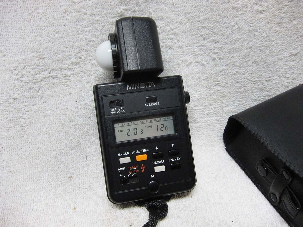 MINOLTA Auto Meter IIIF Hand-held Photo Exposure Light Meter Lightmeter w/ Case