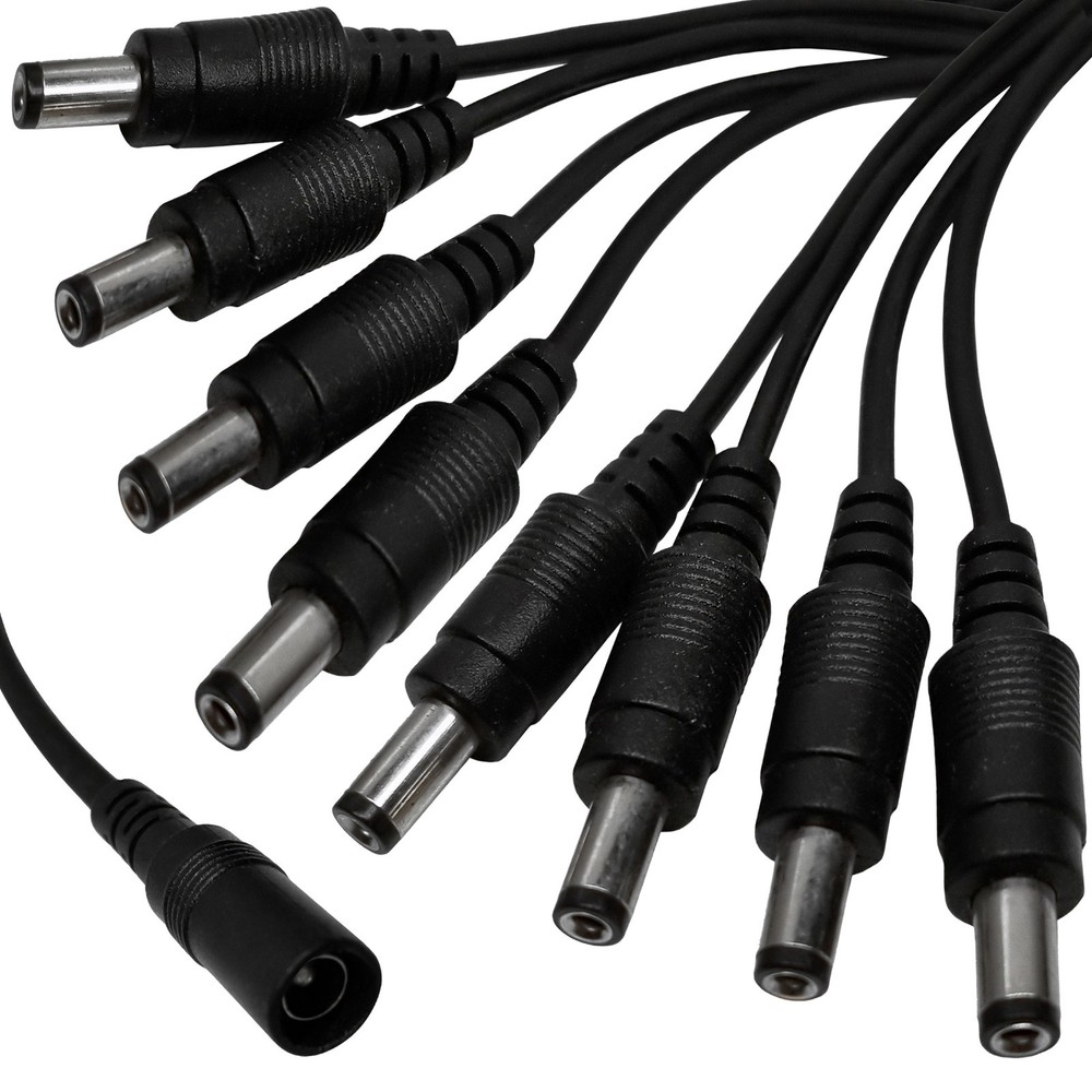 3 Pack - 8 Way Channel DC Power Splitter Adapter Cable for CCTV Security Camera