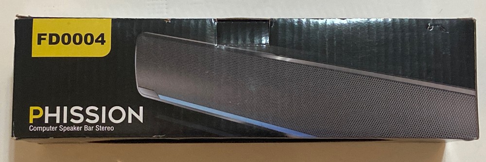 Phission Computer Stereo Speaker Bar FD0004 Usb Powered 3.5mm Connection