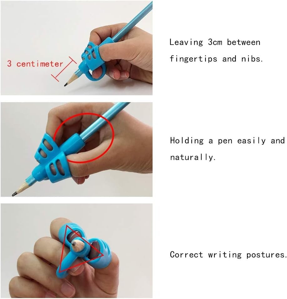 Pencil Correction Grips – Soft Silicone Holders for Correct Writing Posture