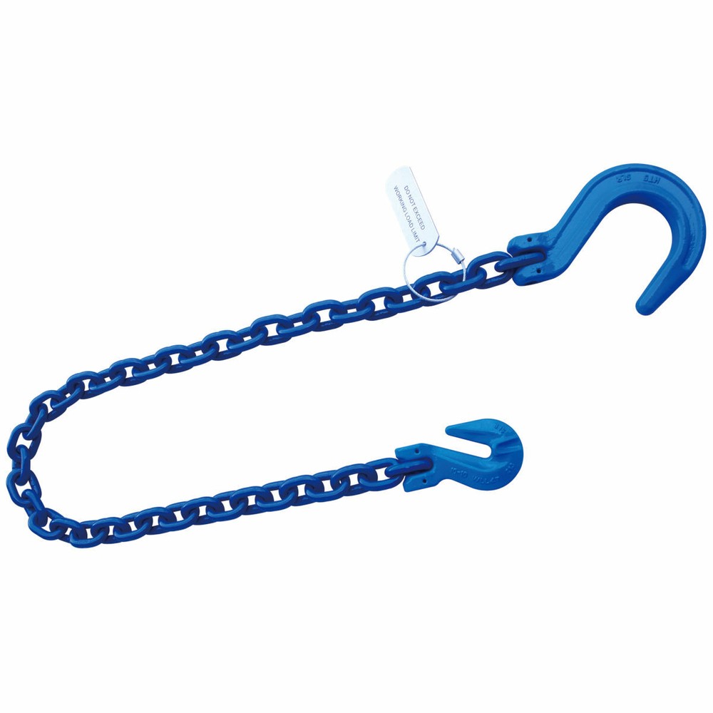 3/8"x8' Grade 100 Recovery Chain Foundry Hook and Grab Hook