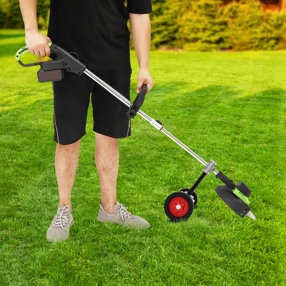 String Trimmer Support Wheel Walk Behind Auxiliary Wheel Adjustable Hight