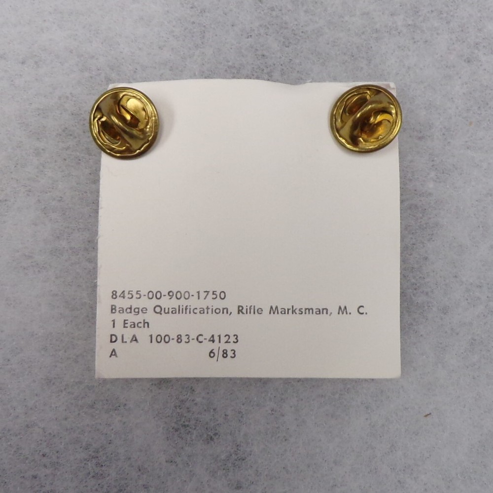 Unissued USMC Basic Rifle Marksman Badge 1984 new in package