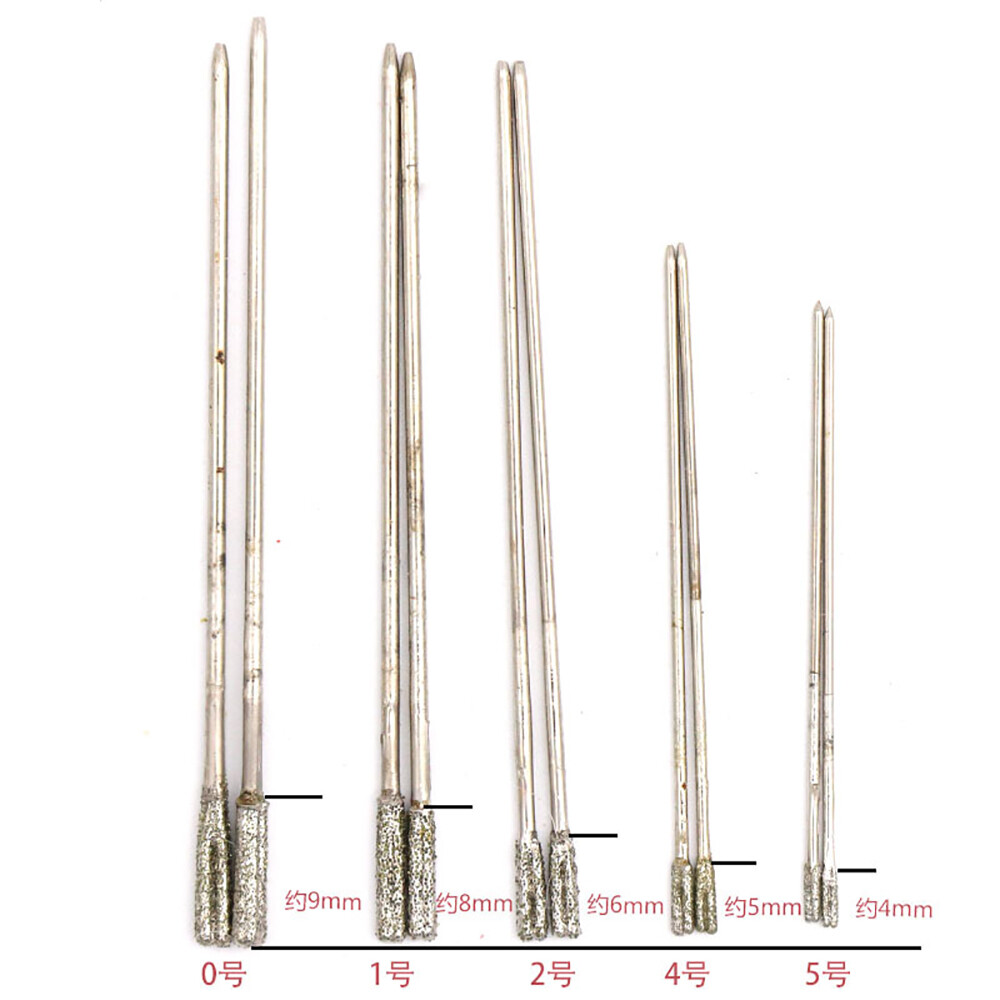 Diamond Lapidary Drill Bits Solid Needle Jewelry Jade Drill Hole Tools 1- 2.2mm