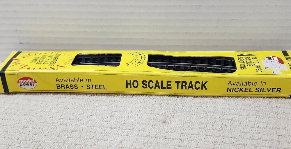 MODEL POWER HO Scale 18" Curved Radius (4) Sections NOS NO. 33