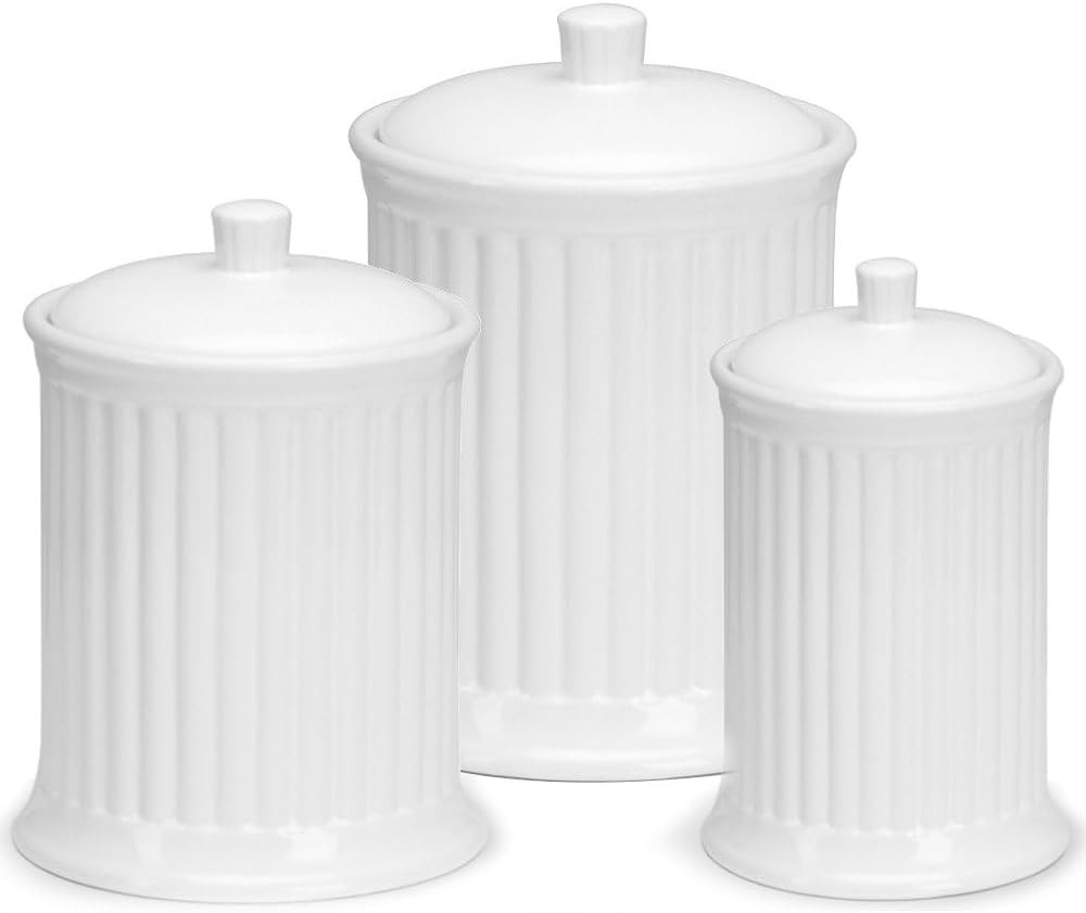 Simsbury Canister Set - Stoneware Kitchen Stora with