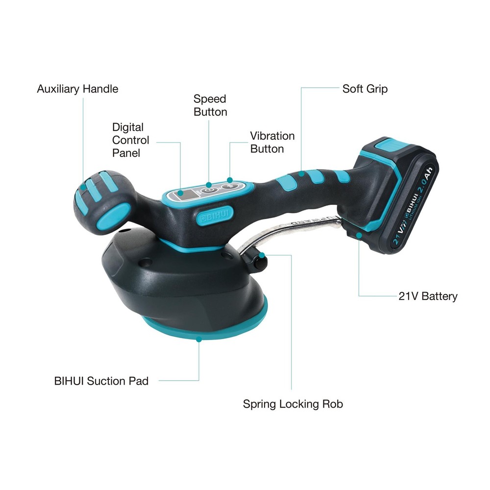 BIHUI Vibration Tile Beater with Digital Control Panel - LFTBA
