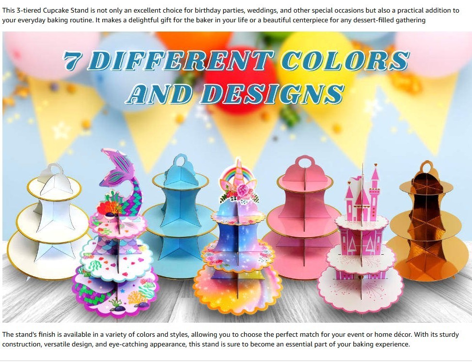 White Cupcake Stand, 3 Tier Cupcake Stand