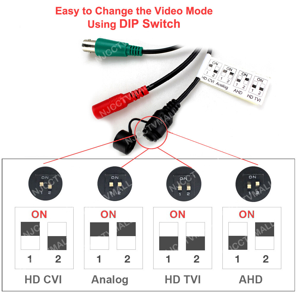 4 Security Surveillance Camera with Power Supply Box for 4 Channel CCTV