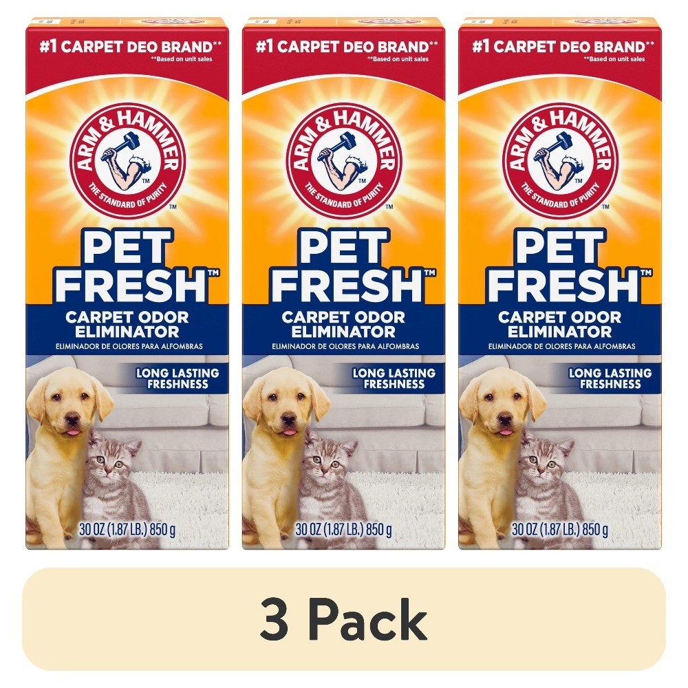 Odor Eliminating Carpet Powder for Pets Fresh Scent 30 Oz 3 Pack