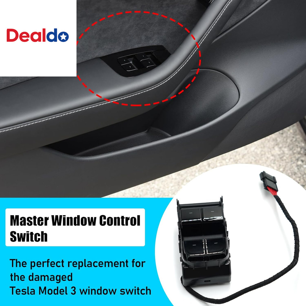 Compatible with Tesla Model 3 Window Switch, Left Front Side Driver Side Power M