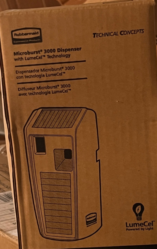 Rubbermaid Microburst 3000 with LumeCel Technology Automatic Dispenser White New