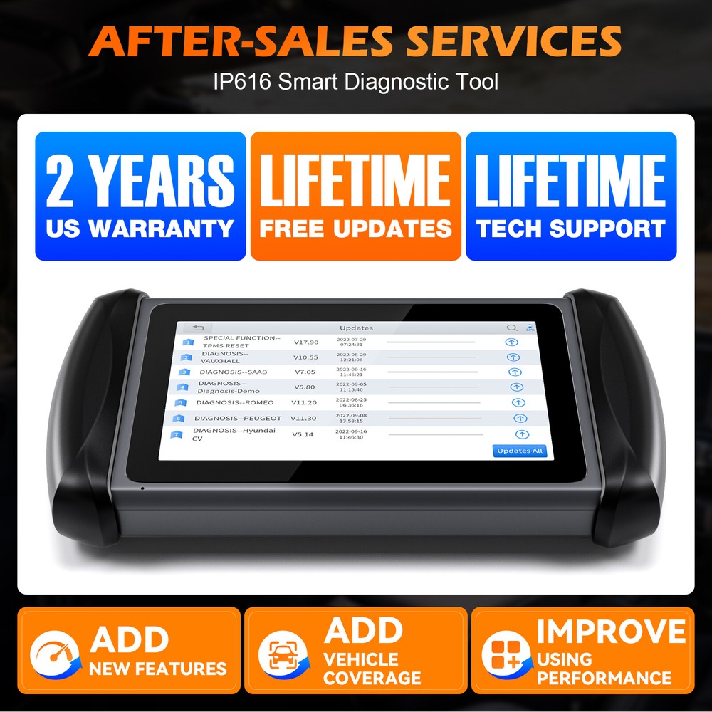 XTOOL IP616 Auto Scanner Full System Diagnostic Tool Key Programmer Free Update