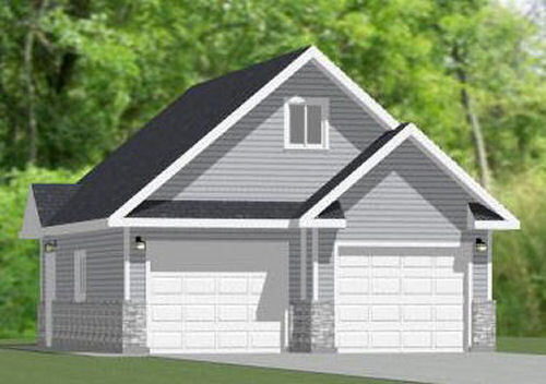 24x30 2-Car Garage -- 1,069 sq ft -- PDF Floor Plan -- Model 2A