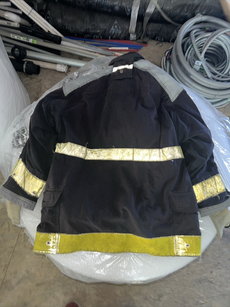 Stedair 3000 Firefighter Coat Medium Black Chieftain Fire-Dex 35M6J