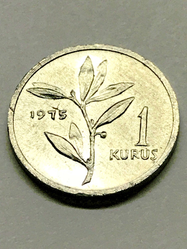 1975 Turkey 1 Kurus Unc+ #7885