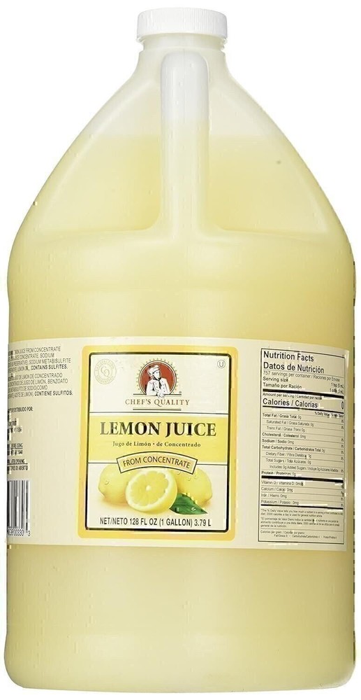 Chef's Quality Lemon juice, 128 Ounce
