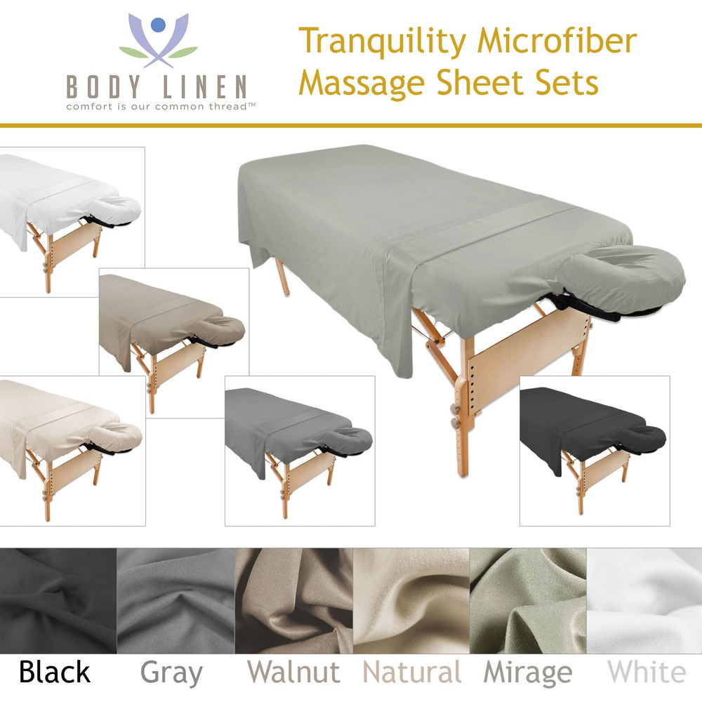 Tranquility Microfiber Massage Sheet Sets by - Lightweight, Long-Lasting Microf