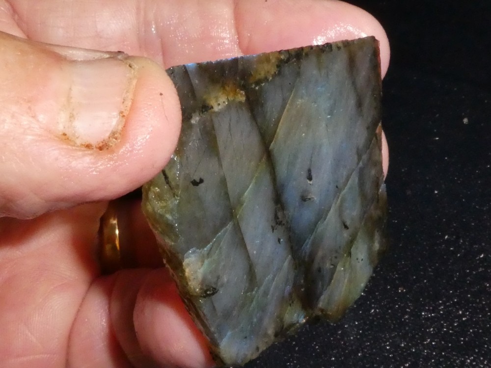Labradorite 2 small pieces- rough -cabbing-display-collect-