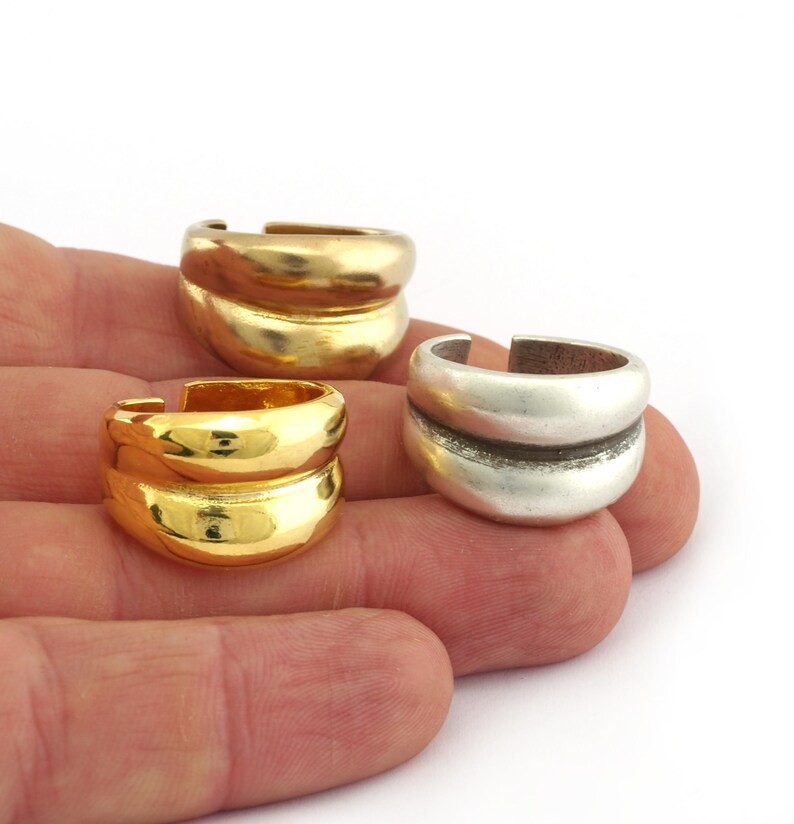 Adjustable Brass Ring (18.75mm 8.5US inner size) 3014