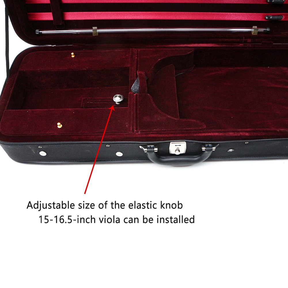 15-16 Inch Viola Case Adjustable Light Durable Soft Red Padding Strong