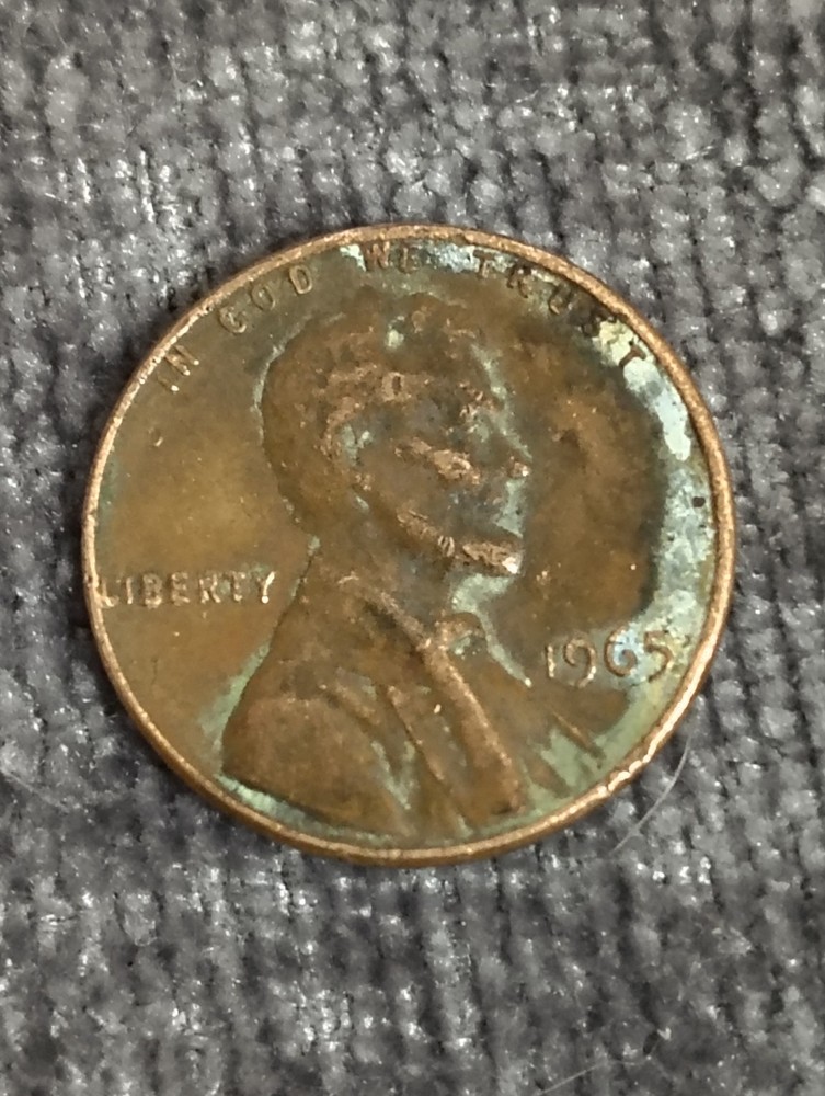 1965 No Mint Mark Penny-Circulated