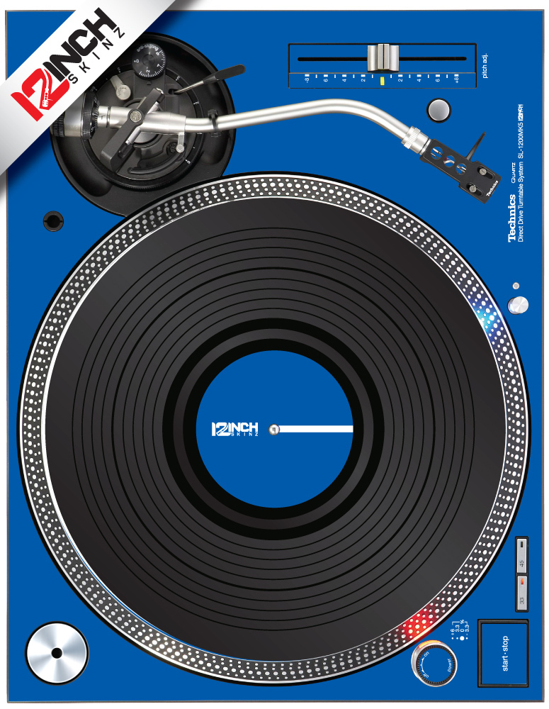 TECHNICS 1200 MK5/3D SKIN - BLUE  (pair)