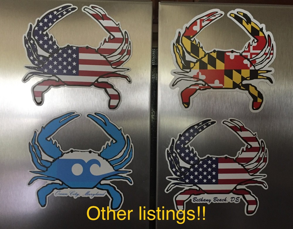 Maryland Flag Crab Shaped Sticker!!!