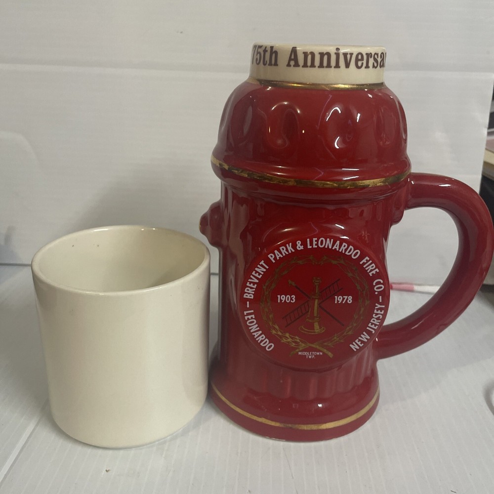 Fireman Fire Hydrant Mug 75th 1978 New Jersey Mug Stien Cup Vhtf