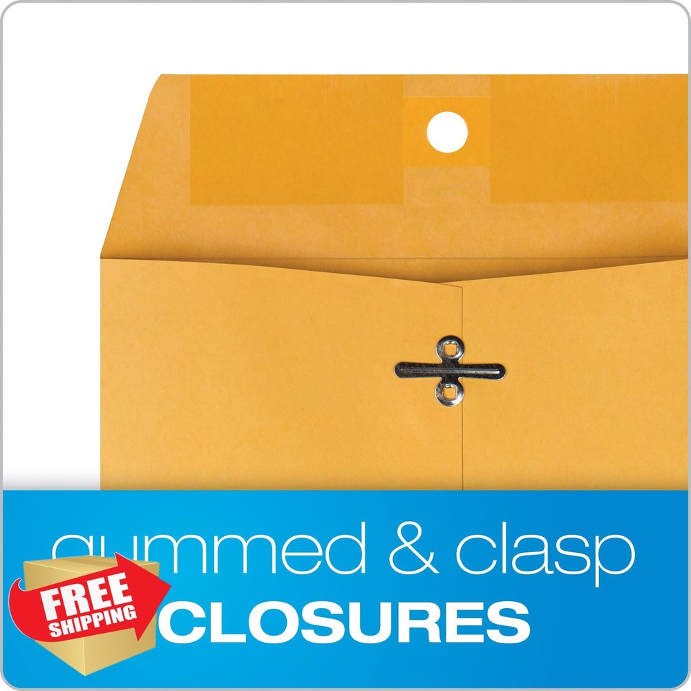 Quality Park Clasp Envelopes 6x9 Kraft 100ct