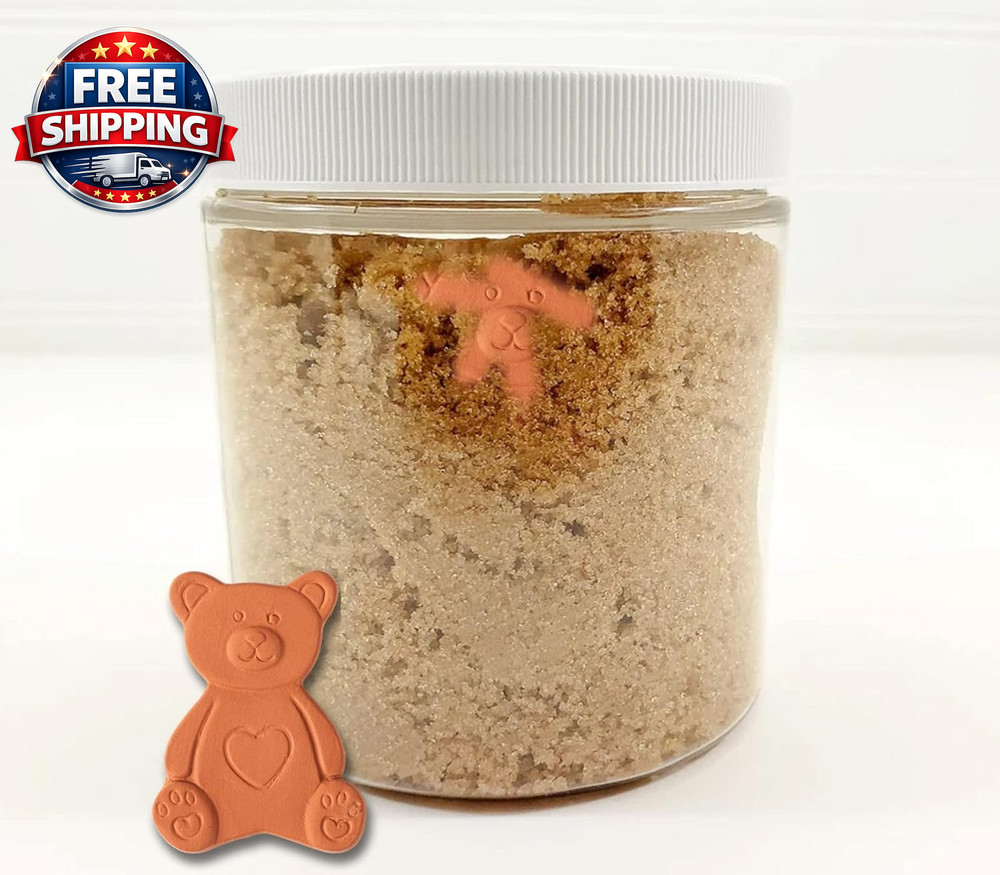 4 Pack Bear Shaped Terracotta Brown Sugar Savers - Keep Sugar Soft!