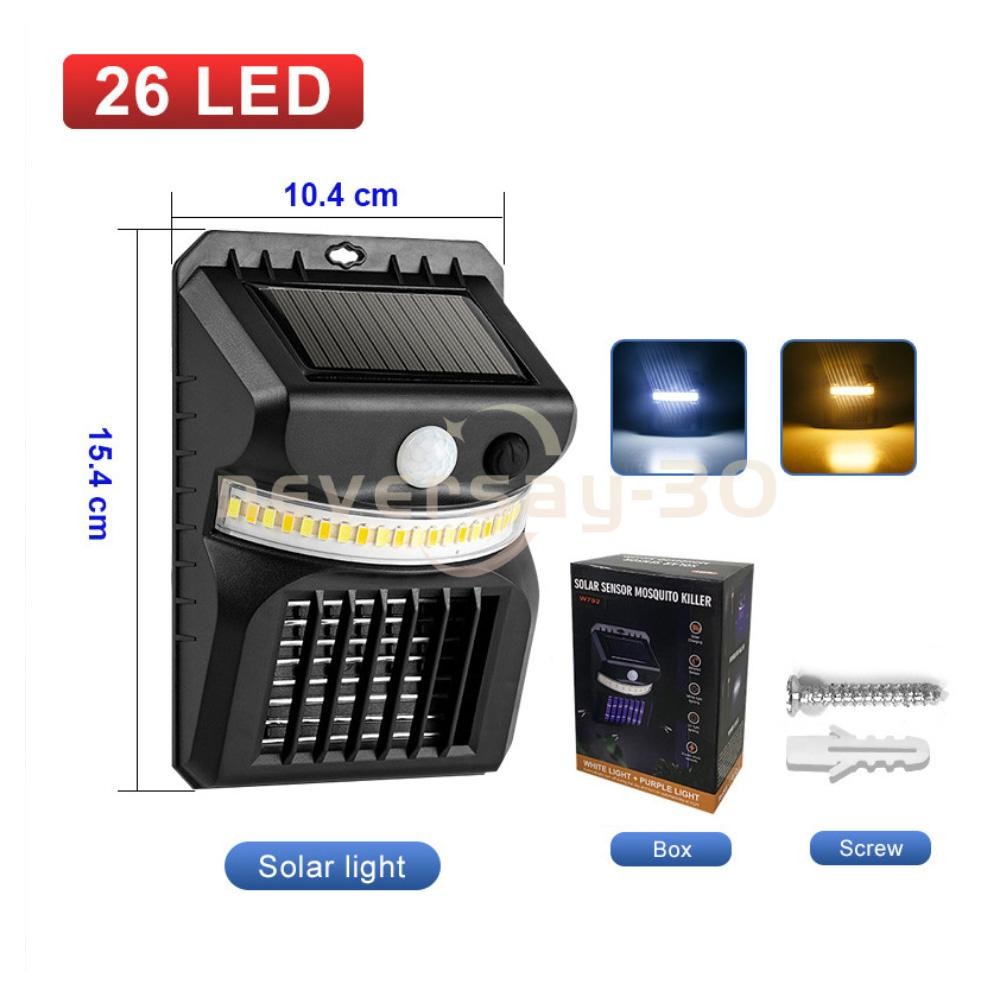 1-5 PACK Solar Powered LED Mosquito Fly Bug Insect Zapper Killer Trap Lamp Light